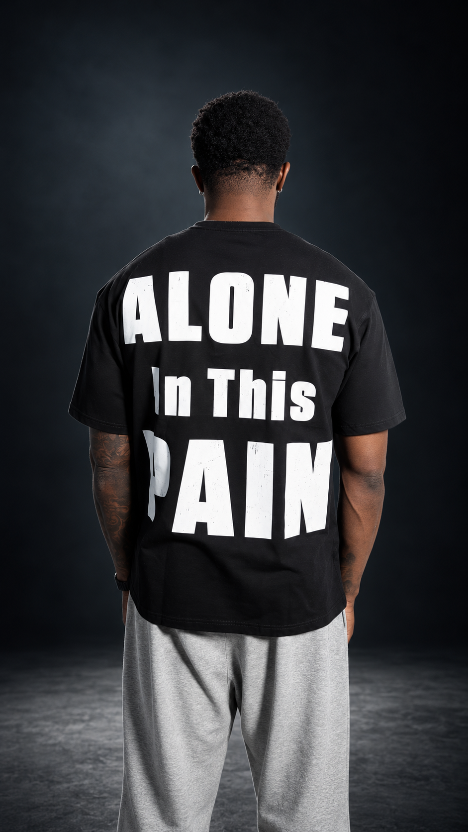 ALONE IN THIS PAIN OVERSIZED TEE