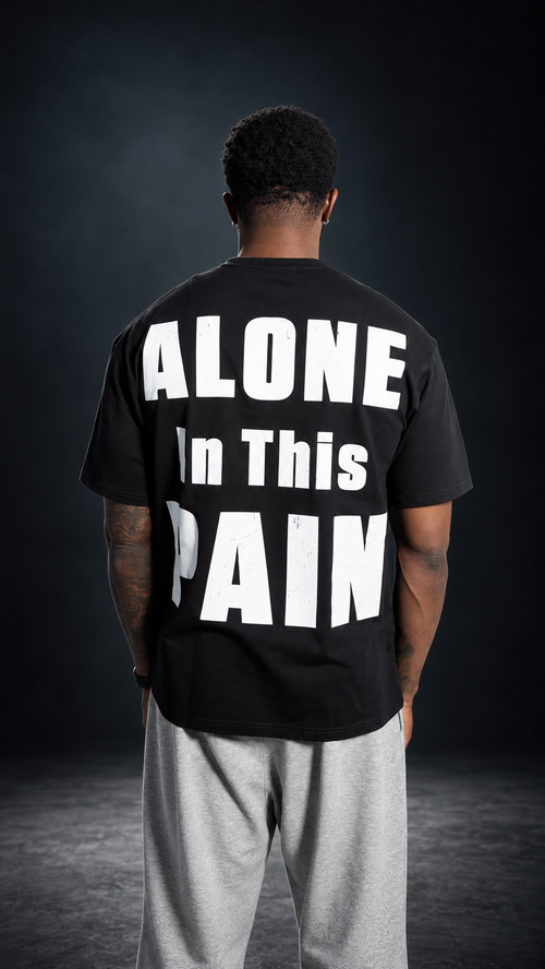 ALONE IN THIS PAIN OVERSIZED TEE