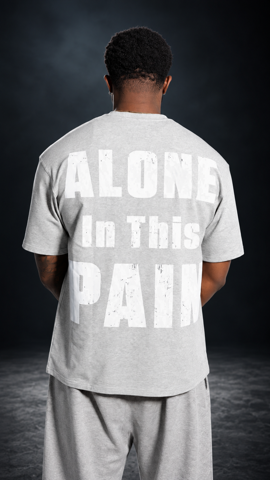ALONE IN THIS PAIN OVERSIZED TEE