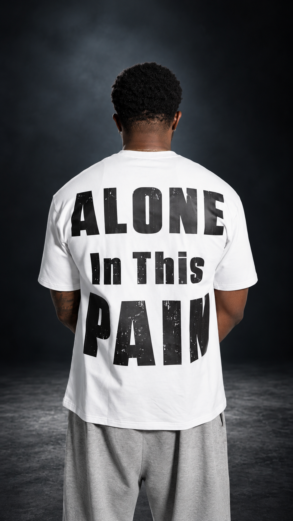 ALONE IN THIS PAIN OVERSIZED TEE